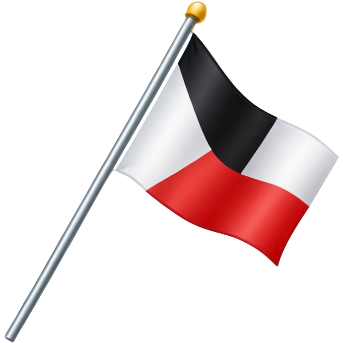 Make a tri color flag with red white and black emoji