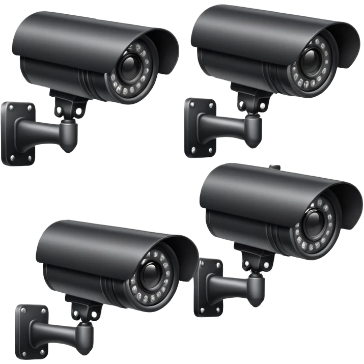 Four cctv cameras linked together  emoji