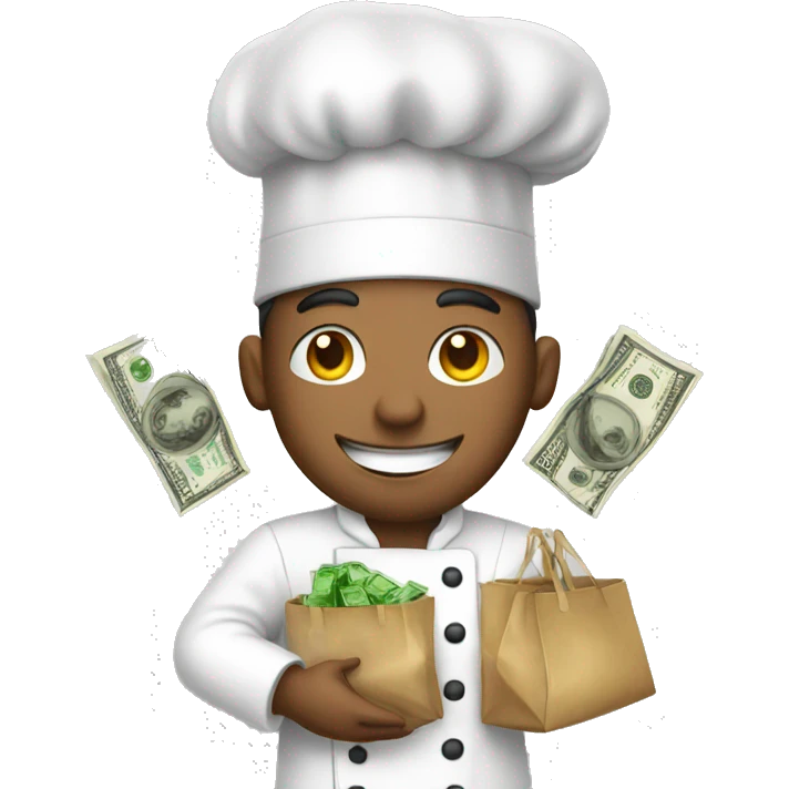chef with bags of money emoji