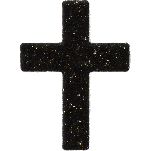 Glitter blackcross  emoji
