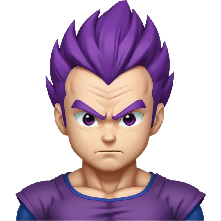 Vegeta ultra ego with purple hair emoji