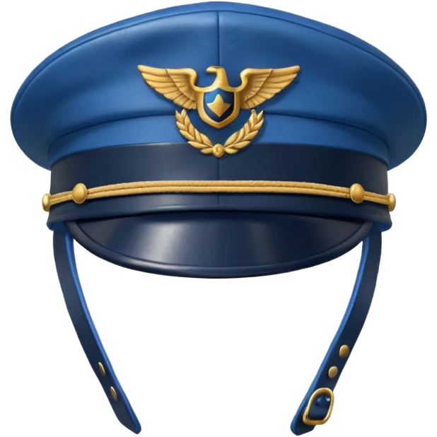 pilot hat blue emoji
