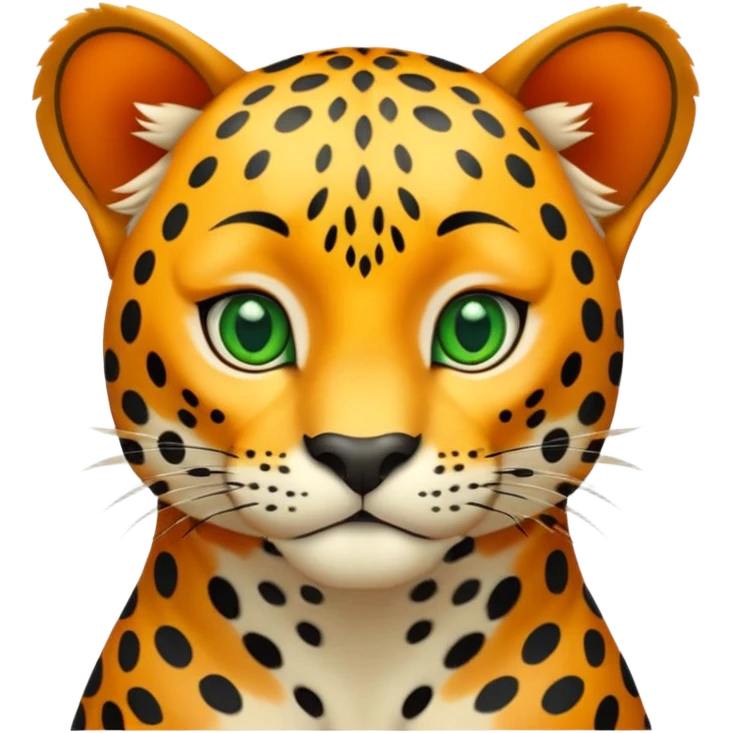 A high-resolution photo-realistic digital illustration of a young jaguar, chest upward A high-resolution, photo-realistic digital illustration of a majestic young jaguar emoji