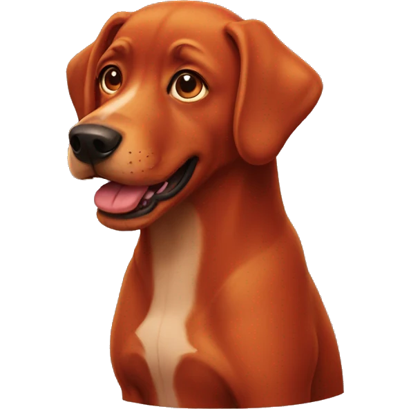 Red dog emoji