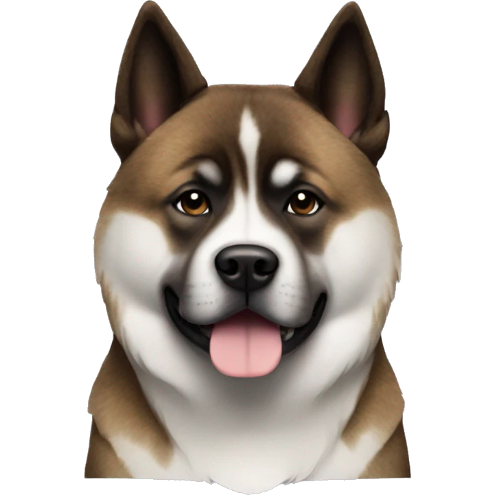Brindle Akita with brindle fur pointed ears  emoji