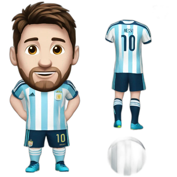 Messi remera argentina  emoji