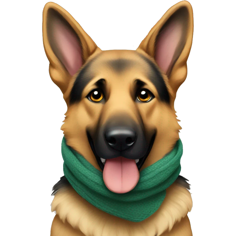 german shepherd with a scarf emoji