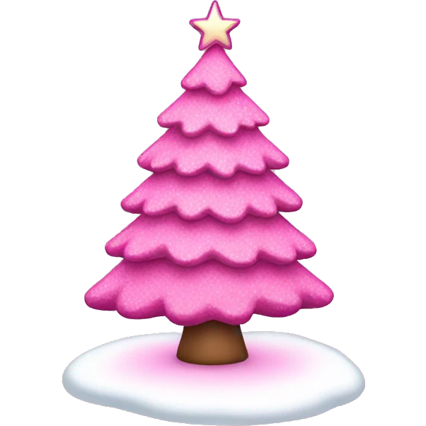 Pink christmas tree emoji
