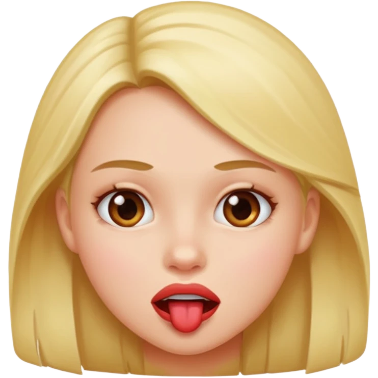 Una chica mordiéndose el labio  emoji