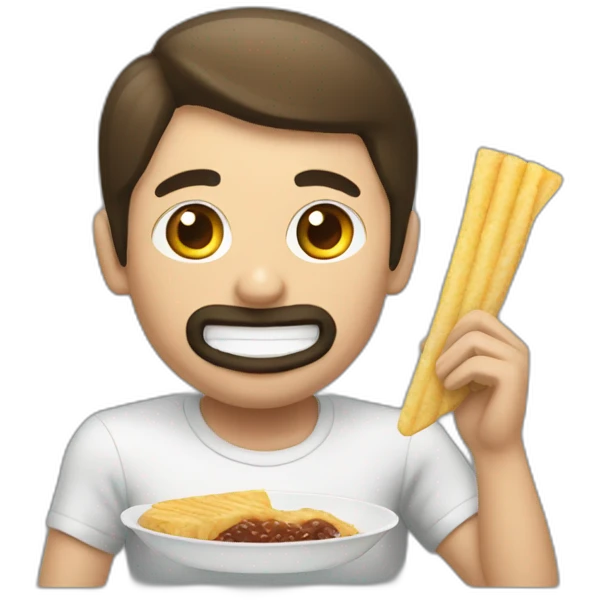 Persona comiendo palitos de pan emoji