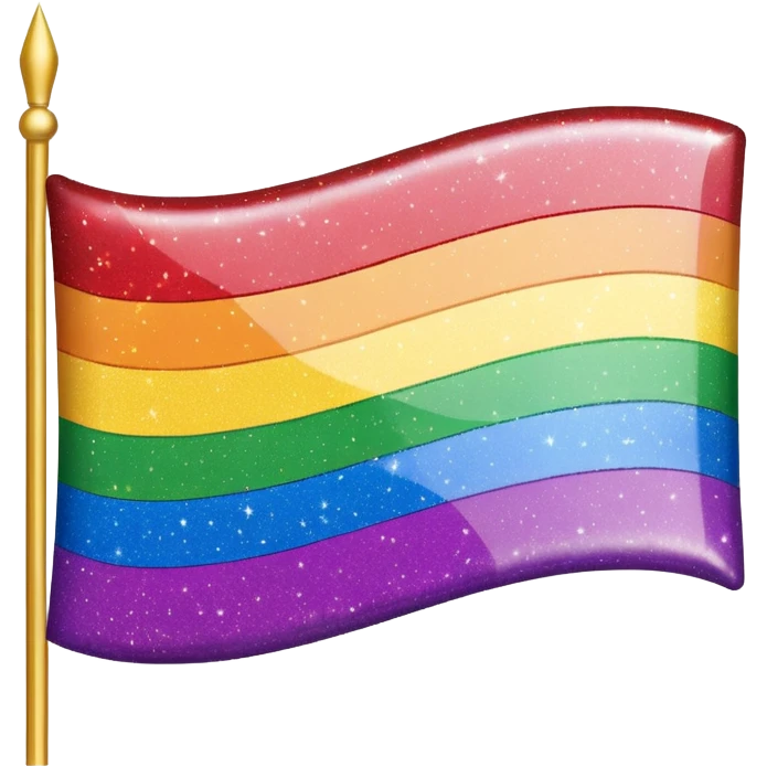 flag lgbtq+ glitter emoji