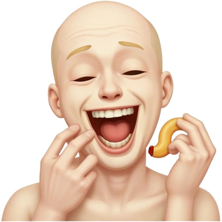 guy choking himself laughing  emoji
