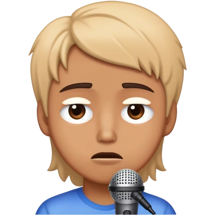 Sad at karaoke emoji