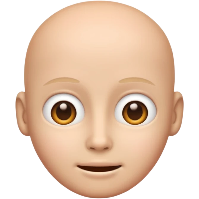 Uncanny valley emoji with no eyebrows emoji