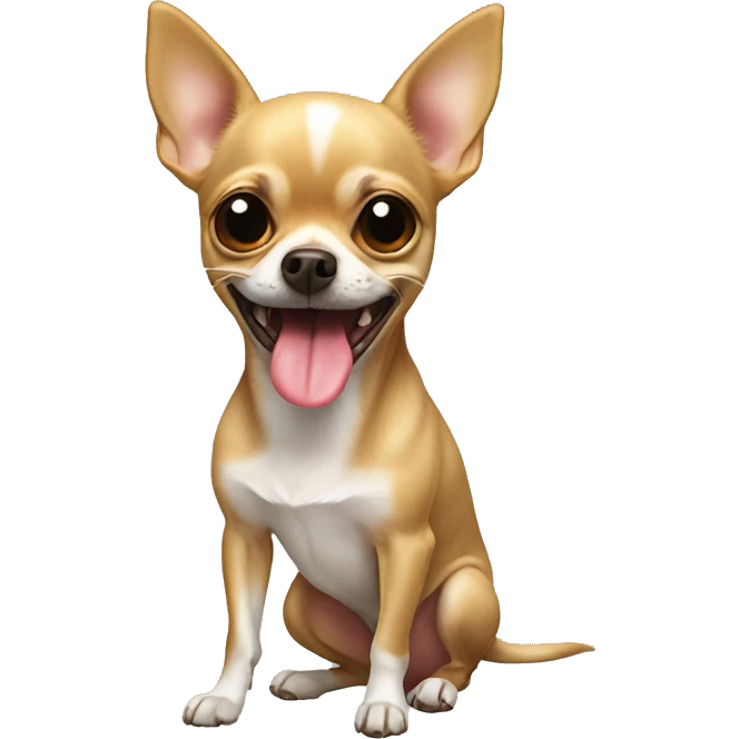 chihuahua with tongue outside emoji