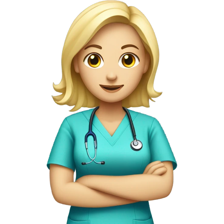 Blonde nurse emoji