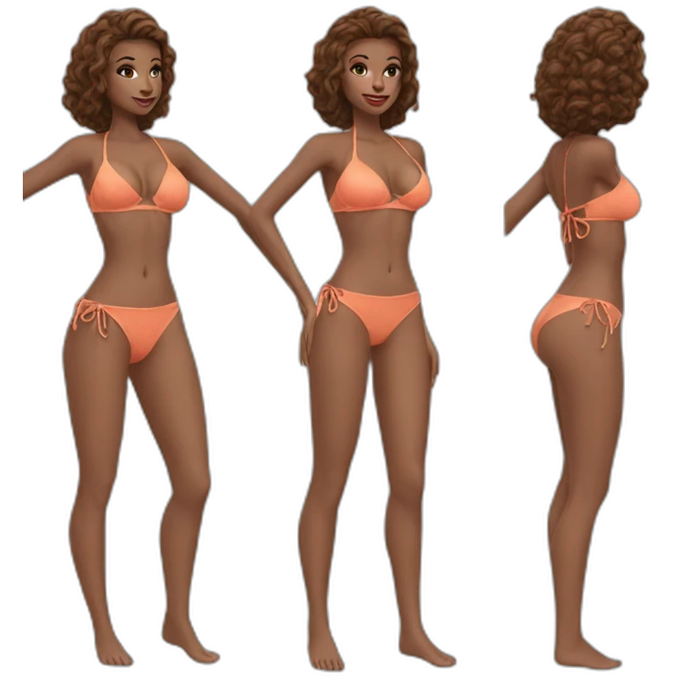 Lovely Bikini model glamour emoji