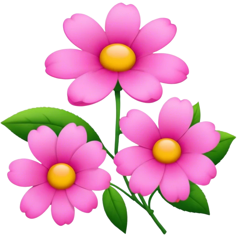 Pink flowers emoji