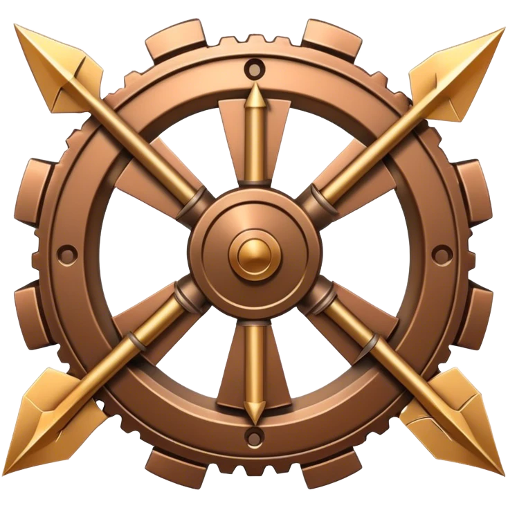 gear with 3 arrows around emoji