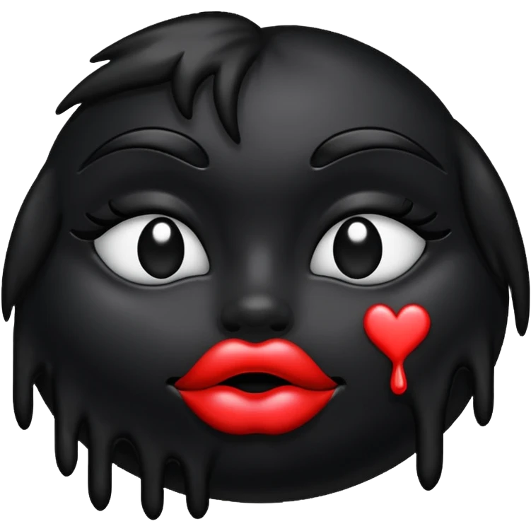 Чёрный поцелуйчик emoji