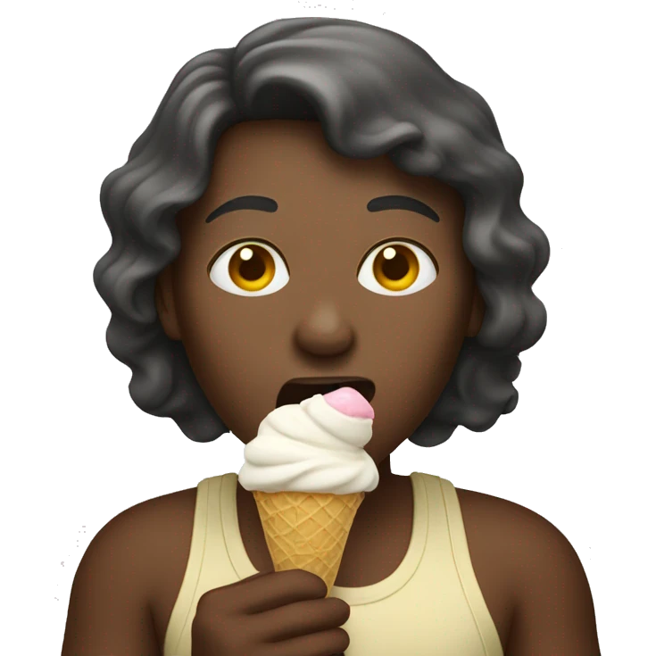 Person eating ice cream  emoji