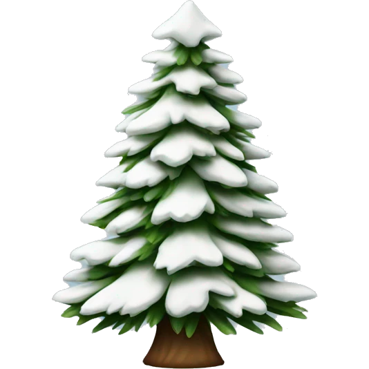  actual white fir christmas tree isolated.  emoji