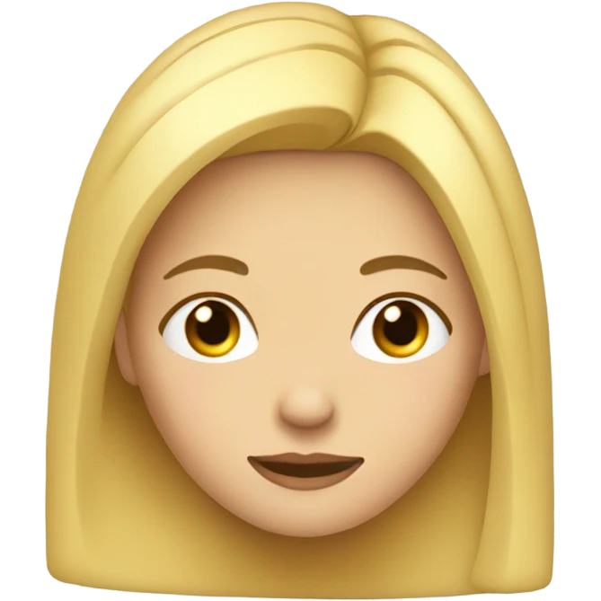  girl  blonde hair closed eyes emoji