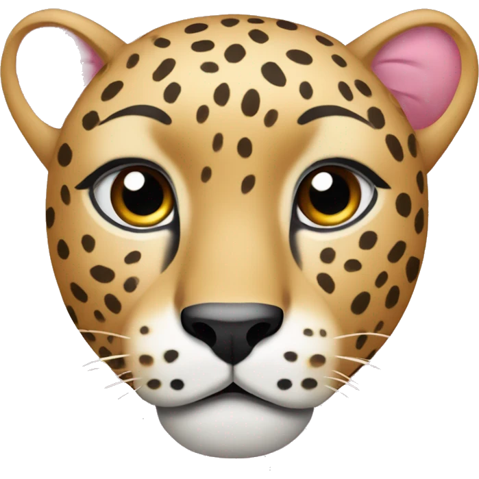 Cheetah with light pink  ིྀ on head emoji