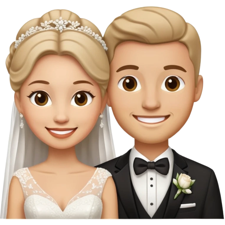 Bride and groom wedding couple emoji