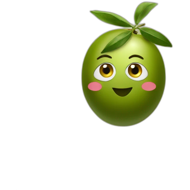 an olive on top of an olive emoji