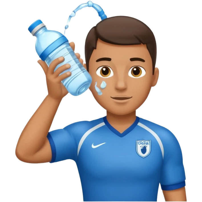 football player on the bench drinking water emoji
