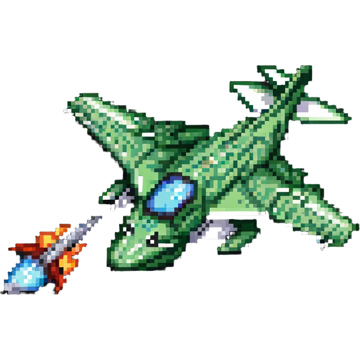 Futuristic crocodile jet fighter emoji