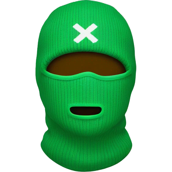 Green ski mask emoji