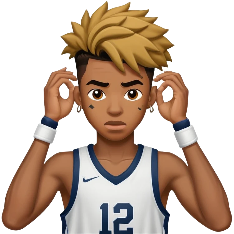 Basketball player Ja Morant throwing grenade and then covering his ears  emoji
