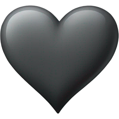 black and grey heart  emoji