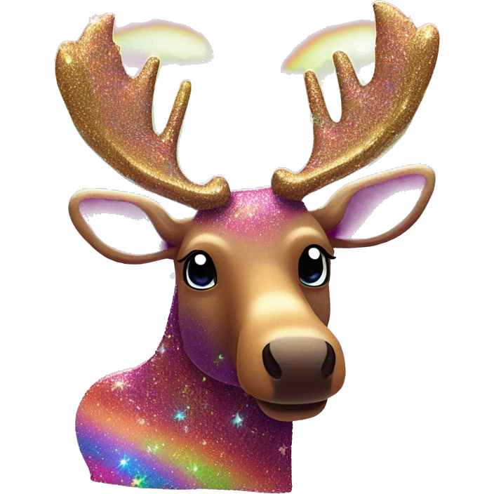 lisa frank glitter moose emoji