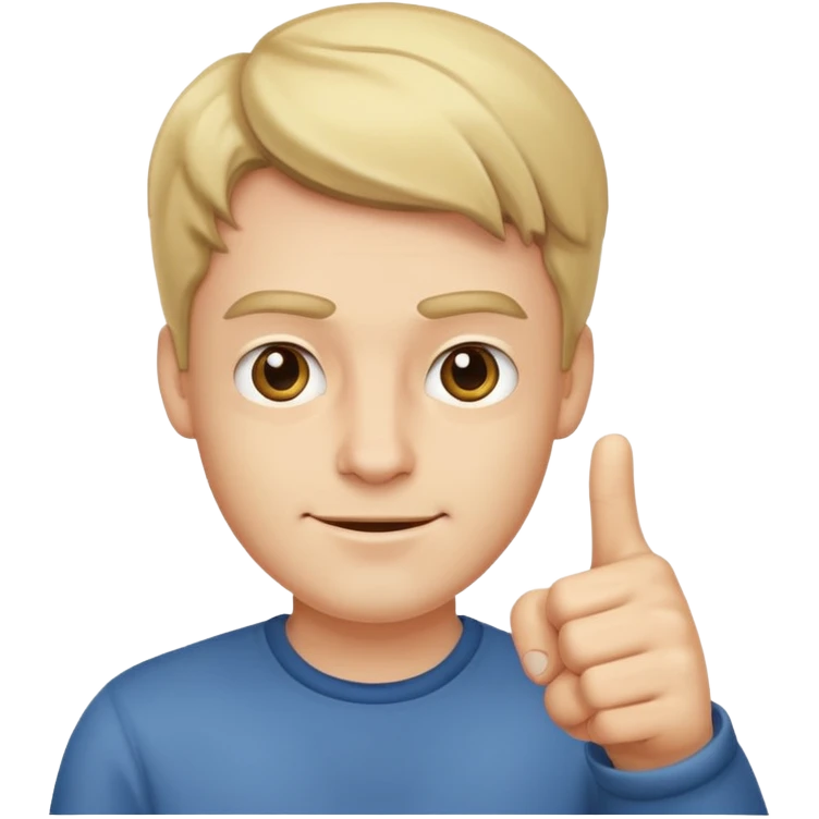 Guy pointing directly at camera smug face emoji