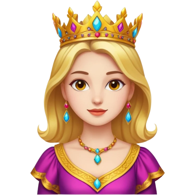 Сияющая красивая царственная девушка на сцене в яркой одежде emoji