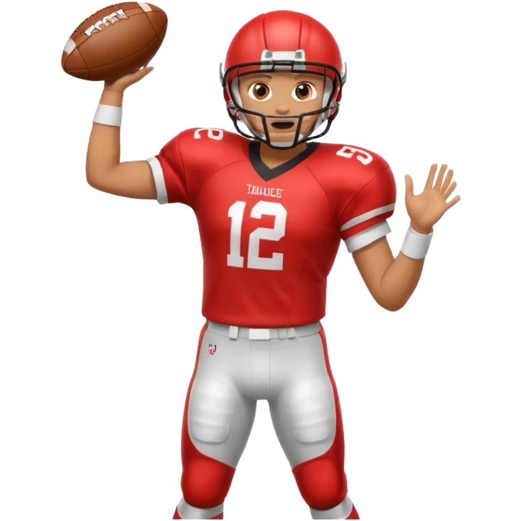 throwing a football emoji