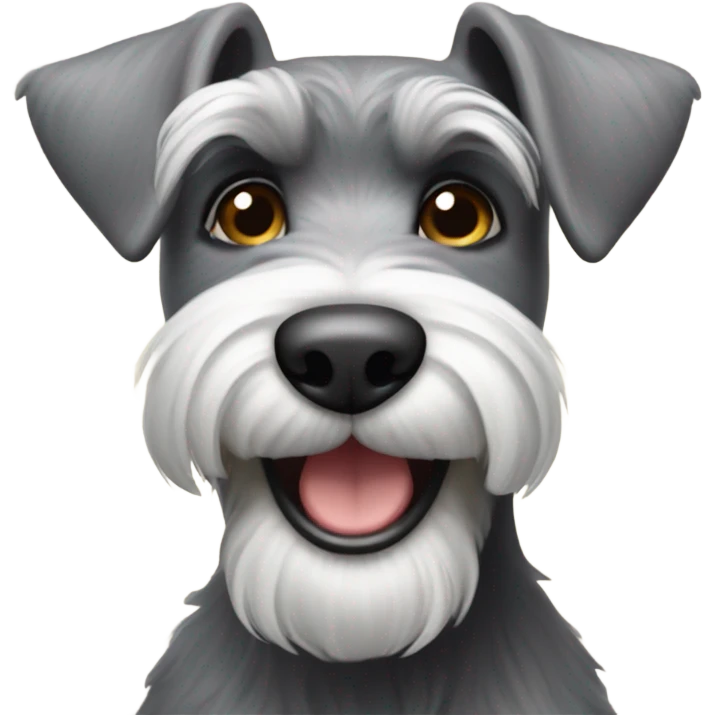 Smiling schnauzer emoji