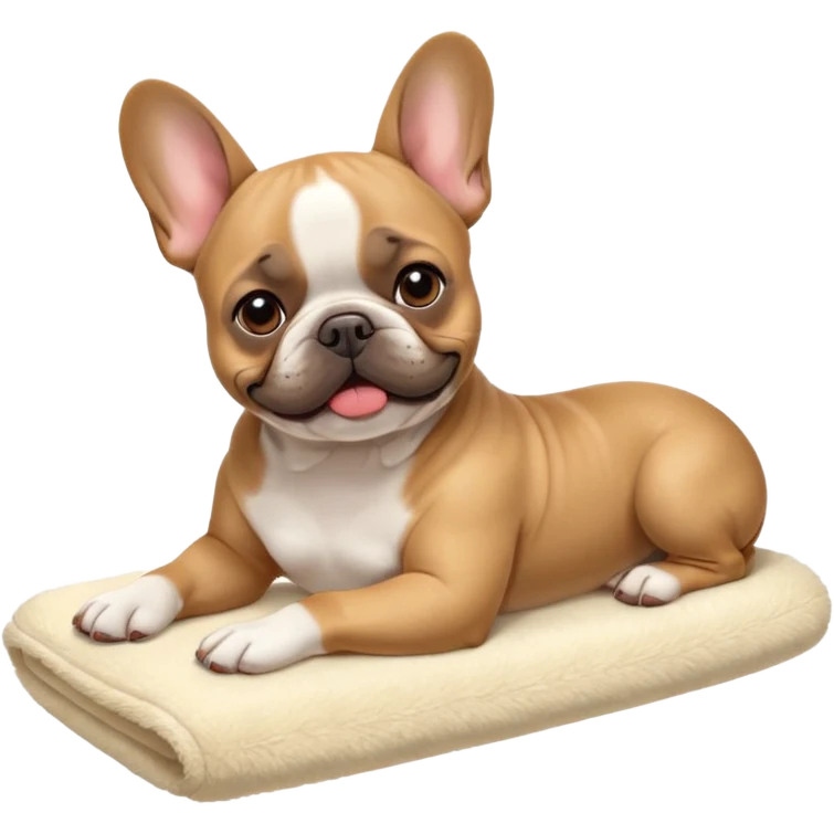 french buldog getting massage emoji