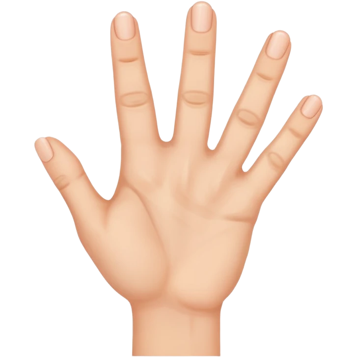 Hand showing 4 fingers emoji