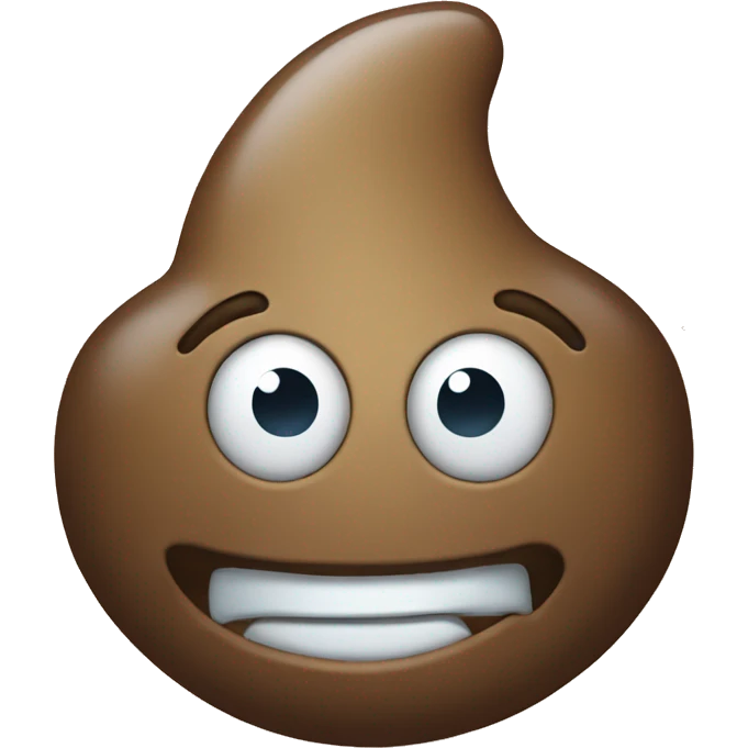 Poop emoji with a halo emoji