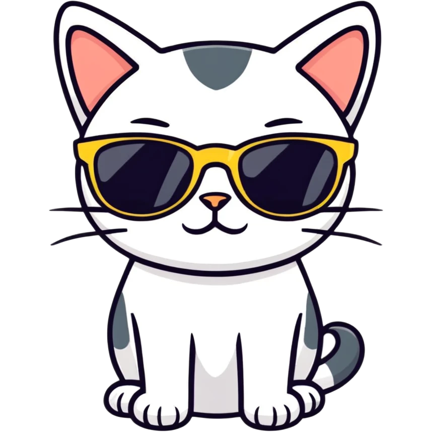 Cat with sunglasses emoji