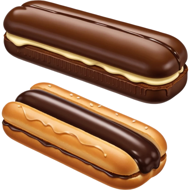 éclair au chocolat en emoji emoji