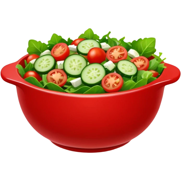 salad in red bowl emoji