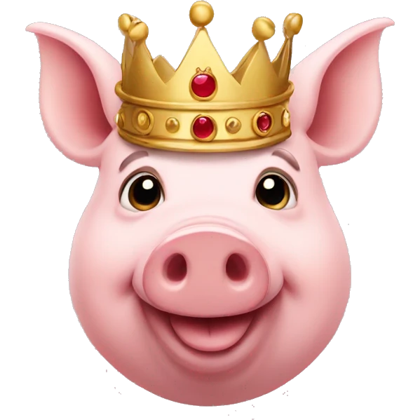 Pig with a crown emoji