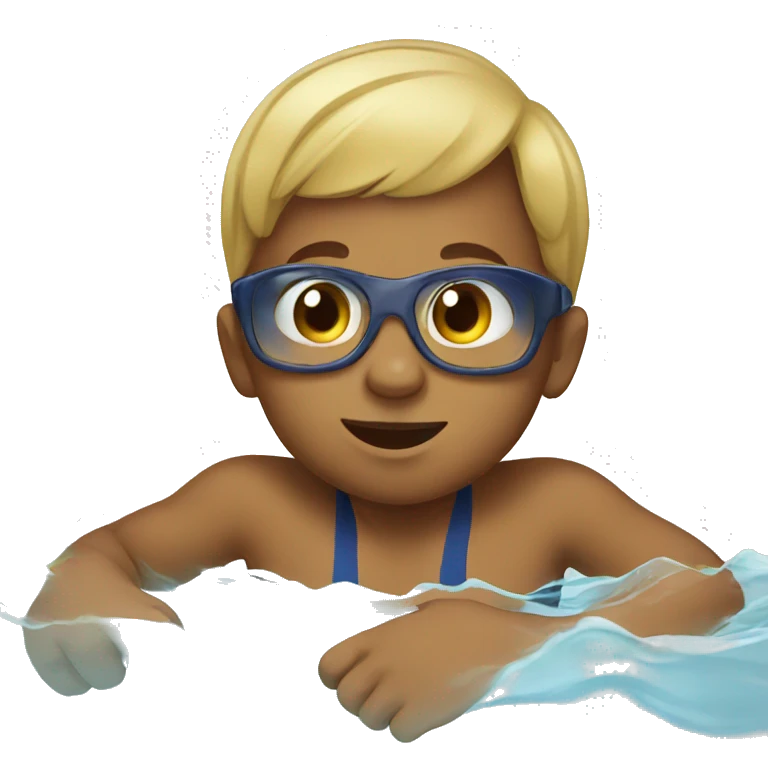 Toddler swimming emoji