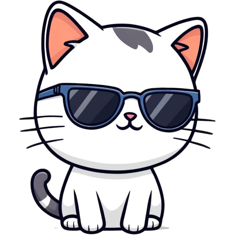 Cat with sunglasses emoji