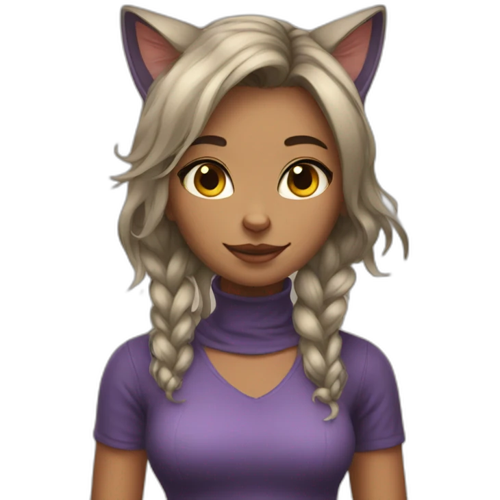 Cat girl emoji